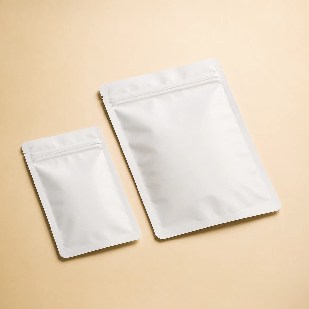 Flat zip pouch